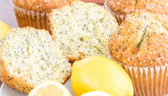 Paleo Lemon Poppyseed Muffins