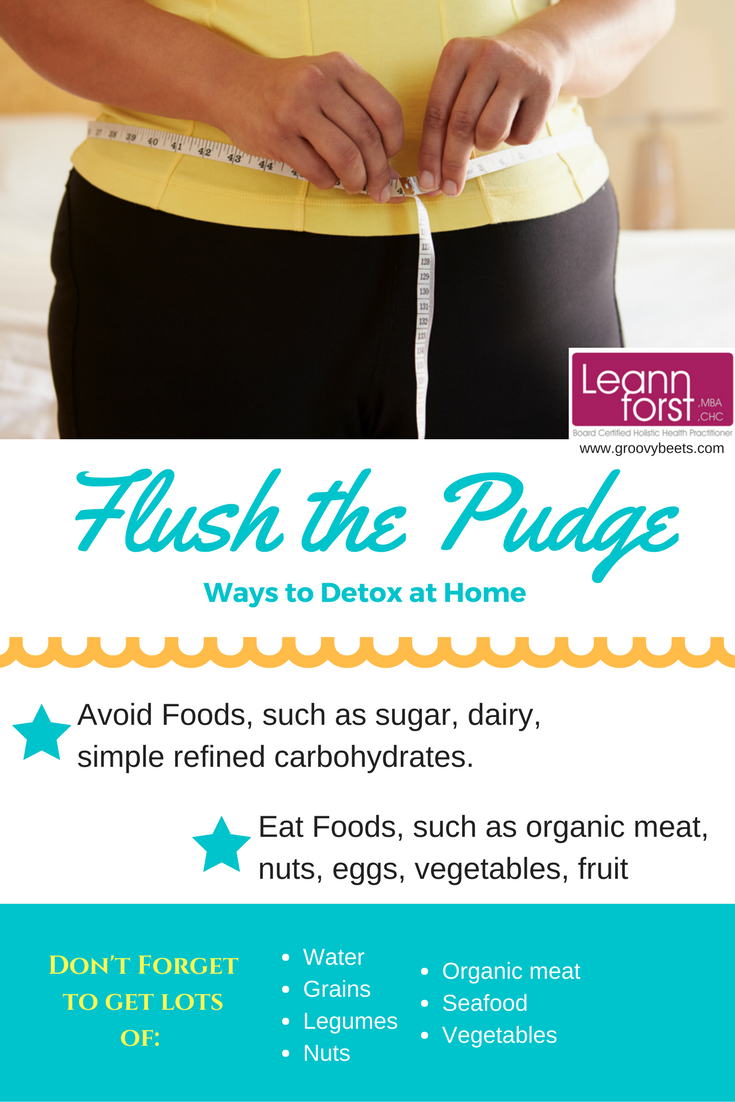 Flush the Pudge - Ways to Detox at Home | GroovyBeets.com