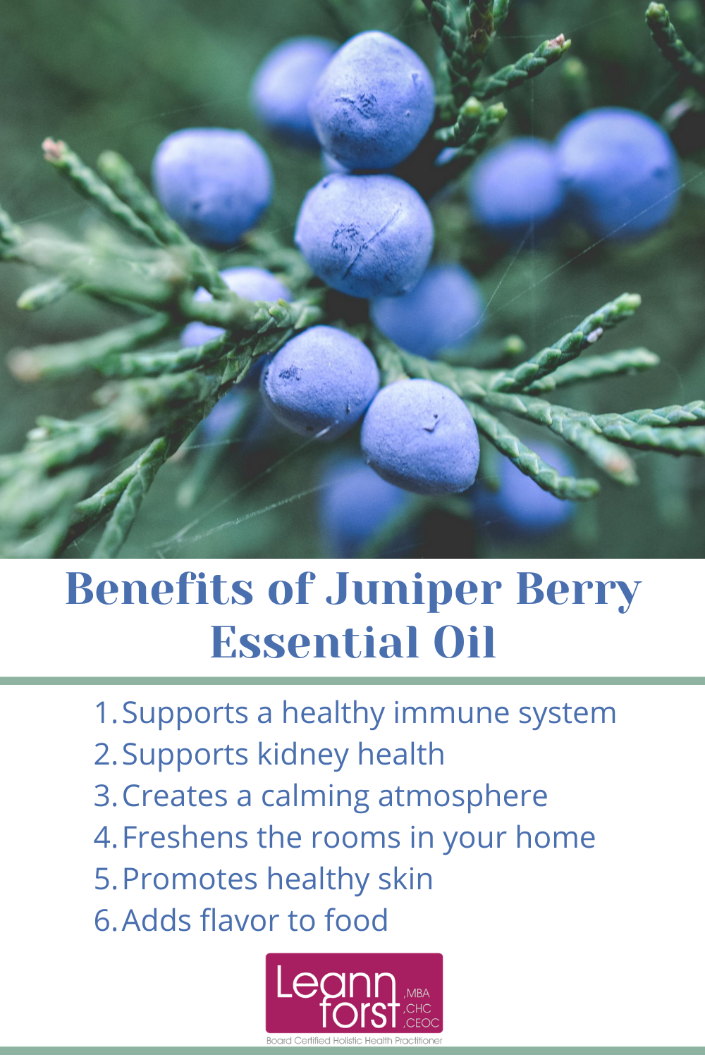 Benefits of Juniper Berry Essential Oil | LeannForst.com
